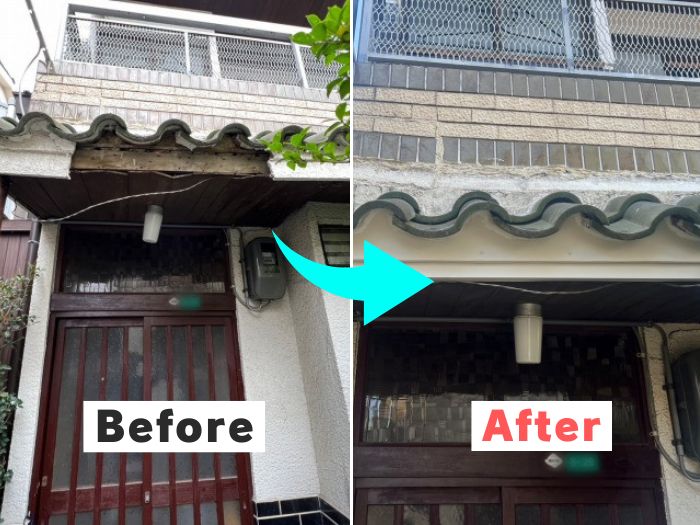 神戸市灘区で実際にあった鼻隠し補修の施工事例